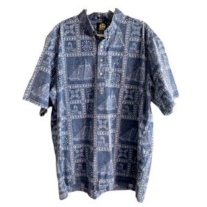 REYN Spooner Muti Pattern -Birds Boats Anchors Lighthouses & more Size XL